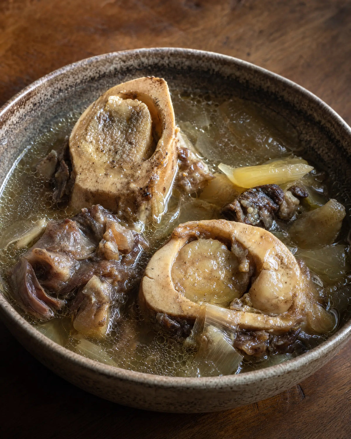 24-Hour Bone Broth — Knuckles, marrow, a splash of vinegar, and patience...