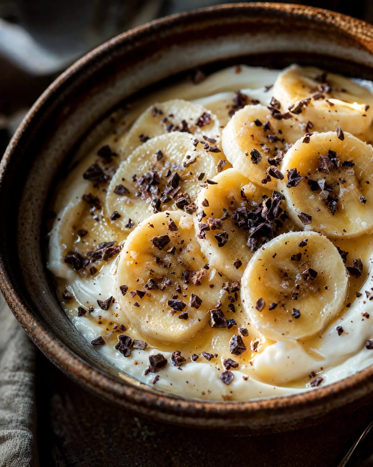 Greek Yogurt and Raw Cacao Cup — Greek yogurt, honey, and raw cacao nibs...