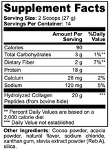 Grass-Fed Hydrolyzed Collagen Peptides Powder (Chocolate)