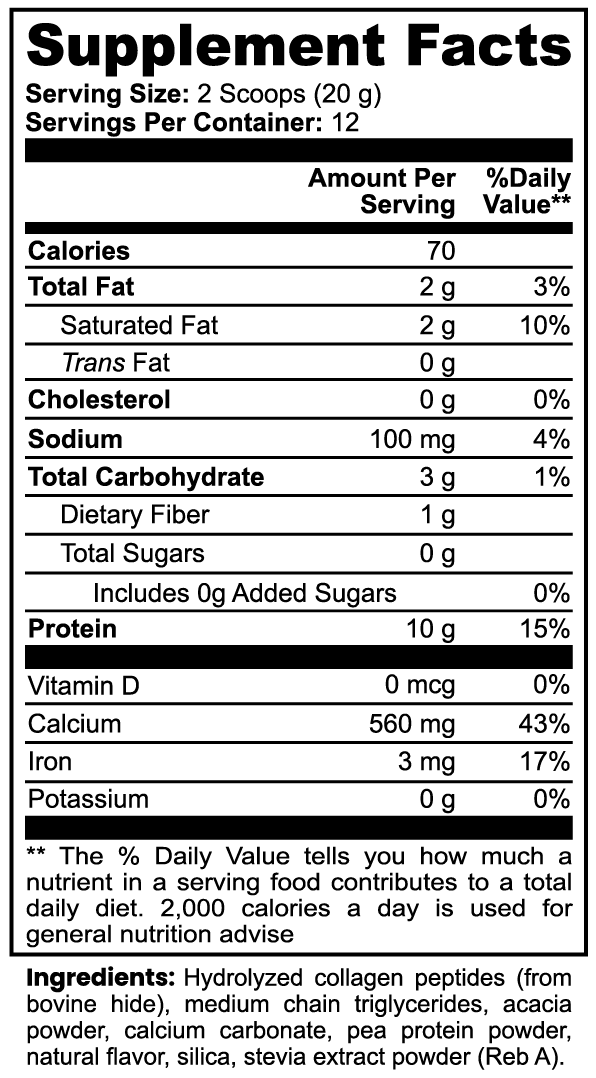 Grass-Fed Collagen Coffee Creamer (Vanilla)