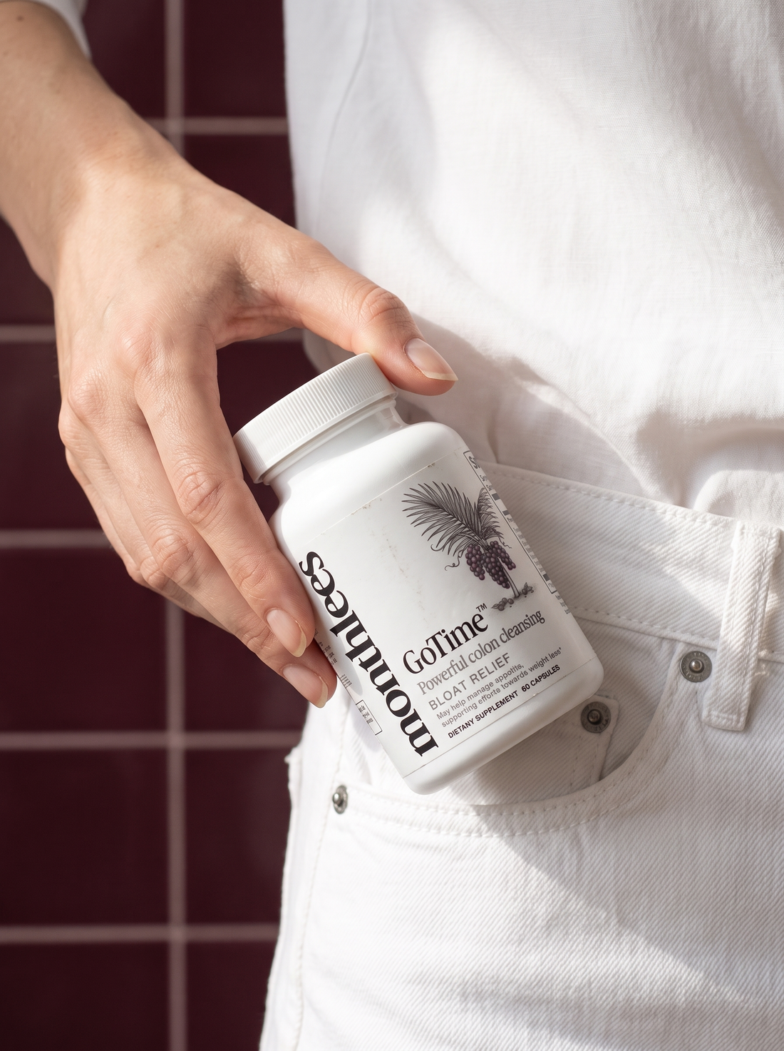 Clean research-styled still for intestinal health focus