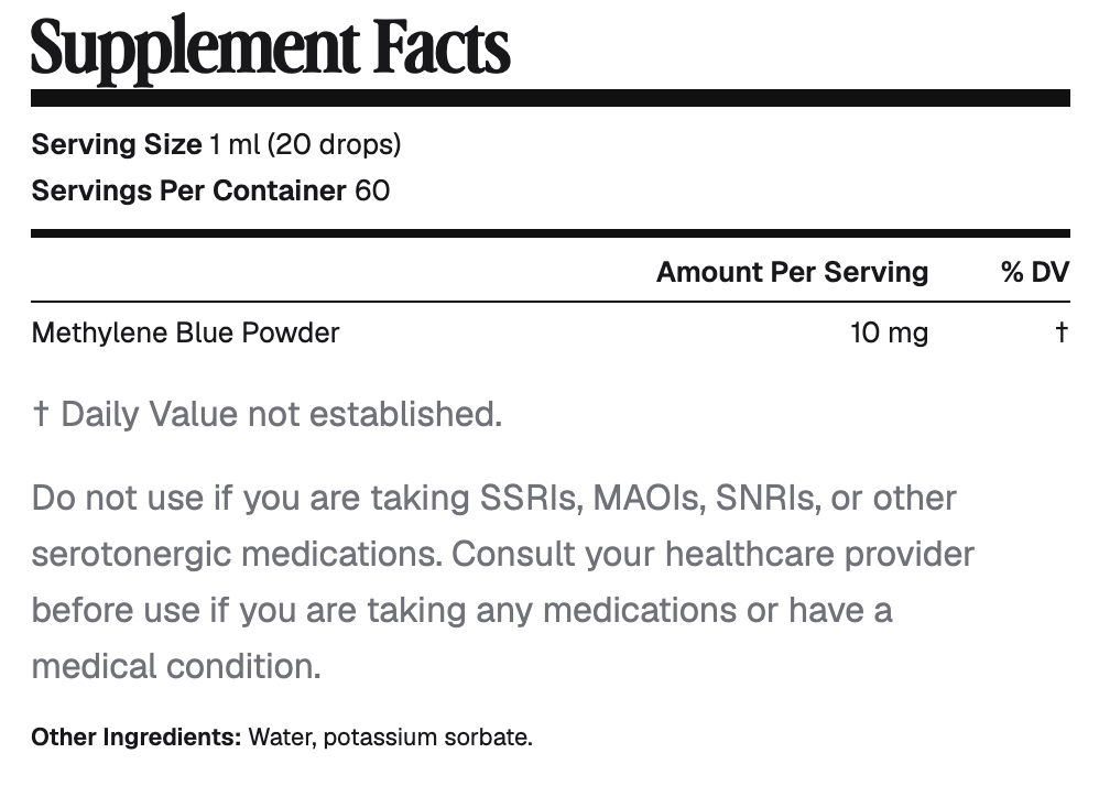Methylene Blue Drops